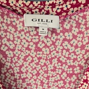 Gilli Magenta Floral Patterned Top